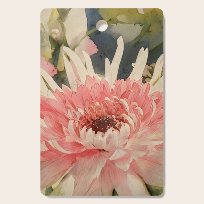 Pink germini dahlia flower 3 Cutting Board Gallery Image 1