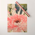 Pink germini dahlia flower 3 Wrapping Paper Gallery Image 1