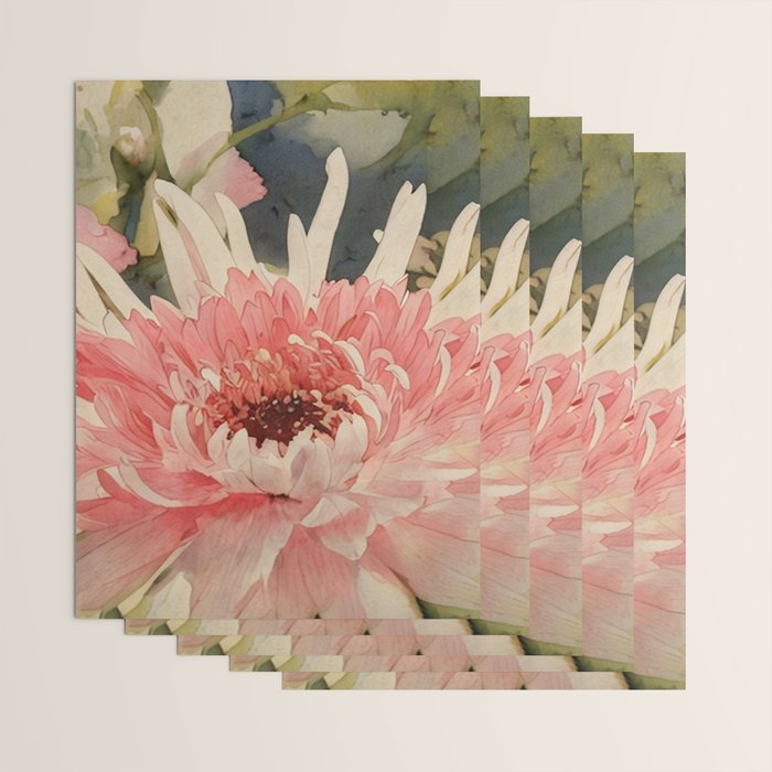 Pink germini dahlia flower 3 Wrapping Paper Gallery Image 3