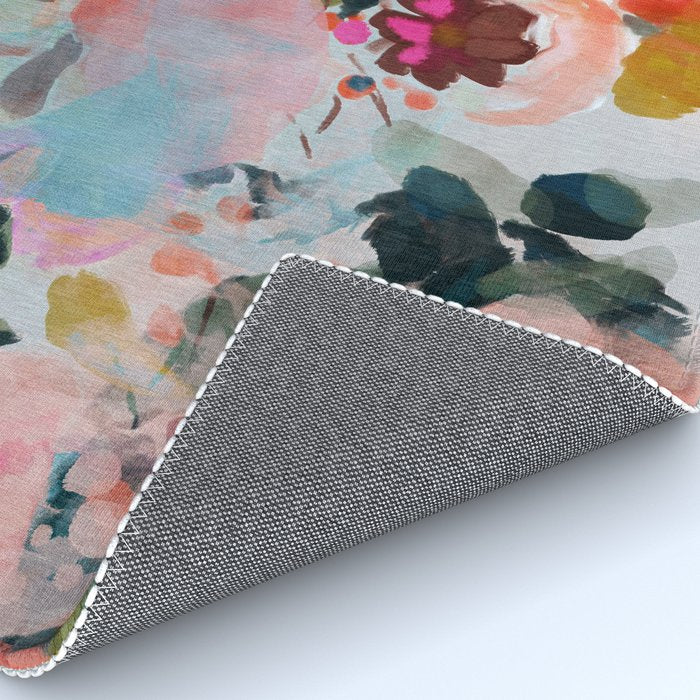 floral bloom abstract painting Rug Gallery Image 4