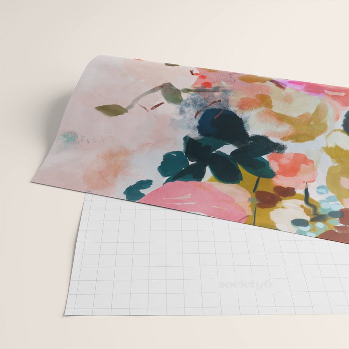 floral bloom abstract painting Wrapping Paper Gallery Image 2