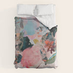 floral bloom abstract painting Comforter Gallery Image 6