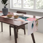 floral bloom abstract painting Table Runner Gallery Image 2