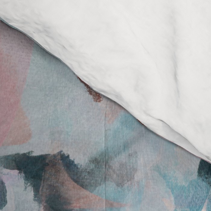 floral bloom abstract painting Comforter Gallery Image 4