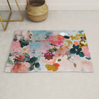 floral bloom abstract painting Rug Gallery Image 1
