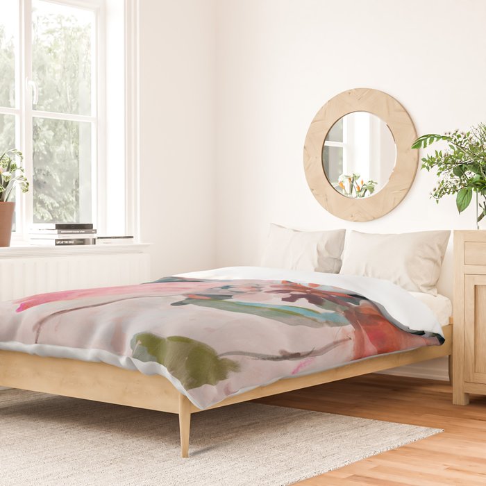 floral bloom abstract painting Duvet Cover Gallery Image 2