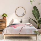 floral bloom abstract painting Comforter Gallery Image 3