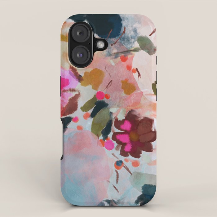 floral bloom abstract painting iPhone Case Gallery Image 1