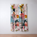 floral bloom abstract painting Window Curtain Gallery Image 3
