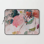 floral bloom abstract painting Laptop Sleeve Gallery Image 1