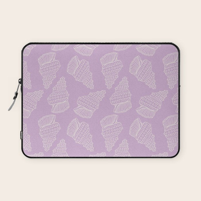 Conch Shell on Lavender Laptop Sleeve Gallery Image 1