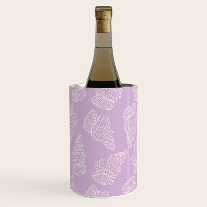 Conch Shell on Lavender Wine Chiller Gallery Image 3