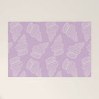 Conch Shell on Lavender Welcome Mat Gallery Image 1