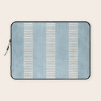 Modern Minimalist Light Blue Lines Hand Drawn Simple Art Laptop Sleeve Gallery Image 1