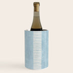 Modern Minimalist Light Blue Lines Hand Drawn Simple Art Wine Chiller Gallery Image 3