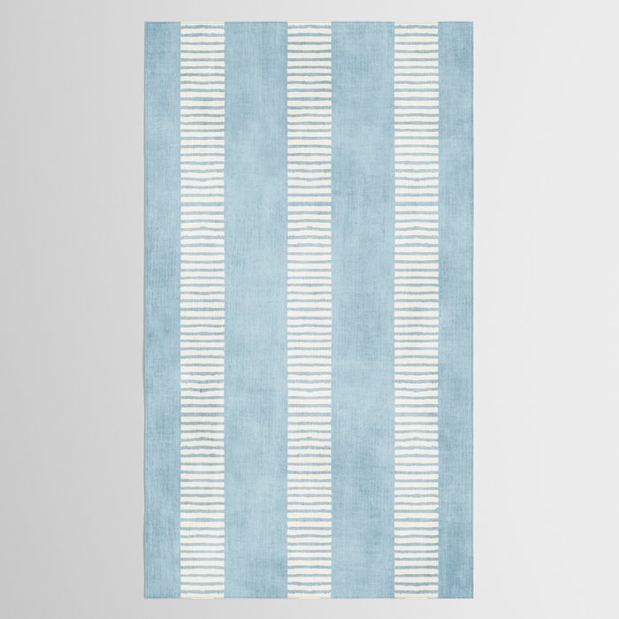Modern Minimalist Light Blue Lines Hand Drawn Simple Art Tablecloth Gallery Image 2