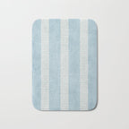 Modern Minimalist Light Blue Lines Hand Drawn Simple Art Bath Mat Gallery Image 1