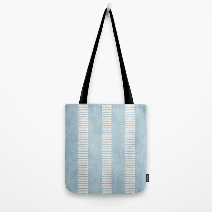 Modern Minimalist Light Blue Lines Hand Drawn Simple Art Tote Bag Gallery Image 2