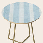 Modern Minimalist Light Blue Lines Hand Drawn Simple Art Side Table Gallery Image 2