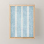 Modern Minimalist Light Blue Lines Hand Drawn Simple Art Mini Art Print Gallery Image 1