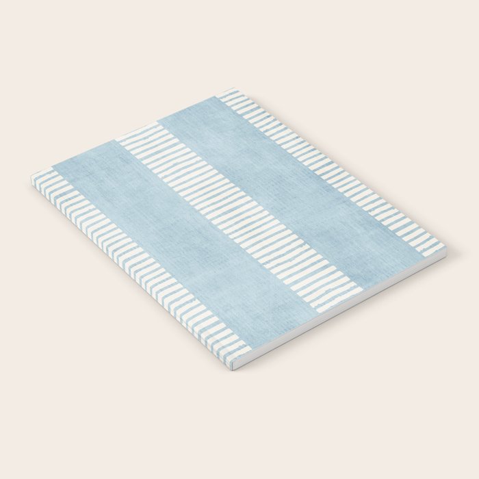 Modern Minimalist Light Blue Lines Hand Drawn Simple Art Notebook Gallery Image 2