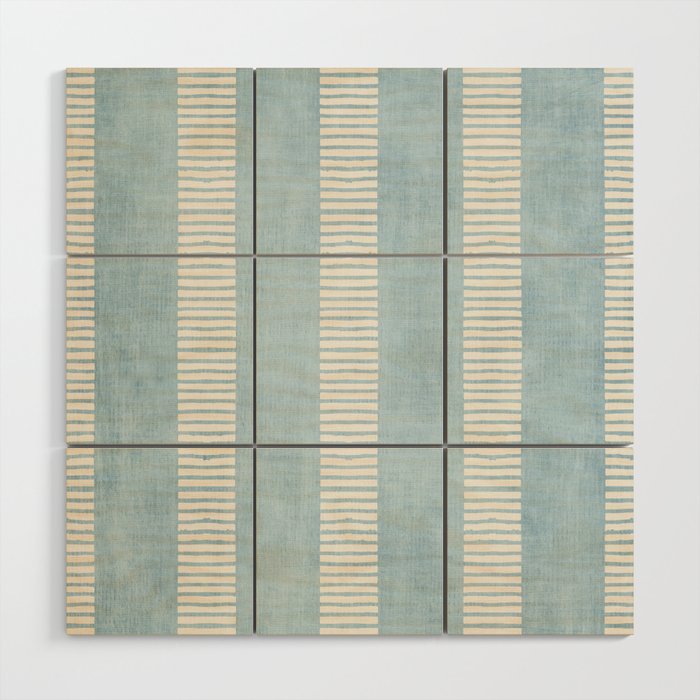 Modern Minimalist Light Blue Lines Hand Drawn Simple Art Wood Wall Art Gallery Image 1