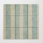 Modern Minimalist Light Blue Lines Hand Drawn Simple Art Wood Wall Art Gallery Image 1