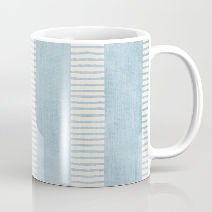 Modern Minimalist Light Blue Lines Hand Drawn Simple Art Coffee Mug Gallery Image 1