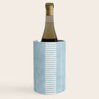 Modern Minimalist Light Blue Lines Hand Drawn Simple Art Wine Chiller Gallery Image 2