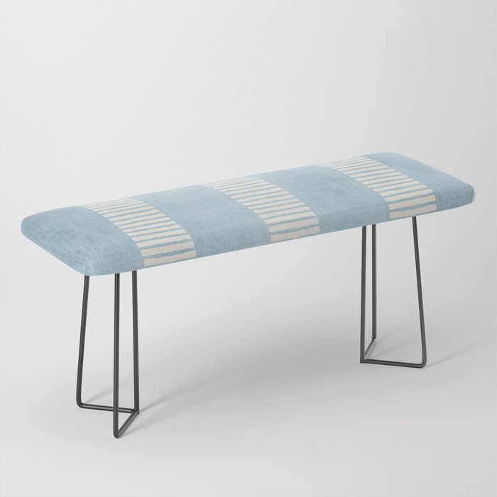 Modern Minimalist Light Blue Lines Hand Drawn Simple Art Bench Gallery Image 1