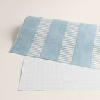 Modern Minimalist Light Blue Lines Hand Drawn Simple Art Wrapping Paper Gallery Image 2