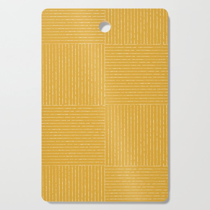 Lines III (Yellow) Cutting Board Gallery Image 1