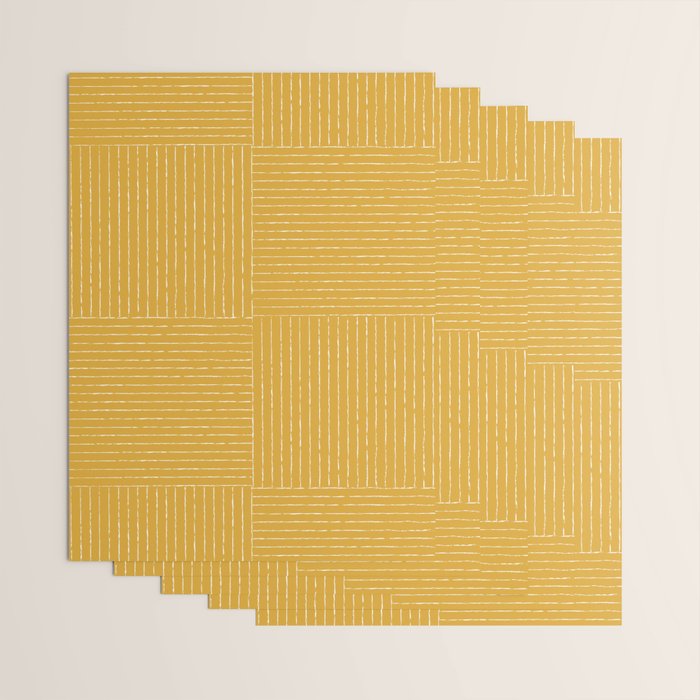 Lines III (Yellow) Wrapping Paper Gallery Image 3