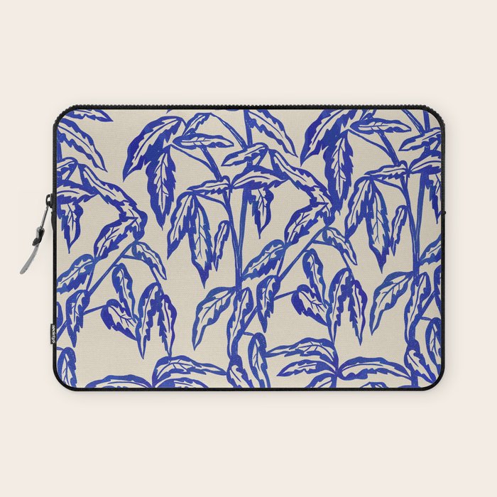 Minimal Blue Plant Laptop Sleeve Gallery Image 1
