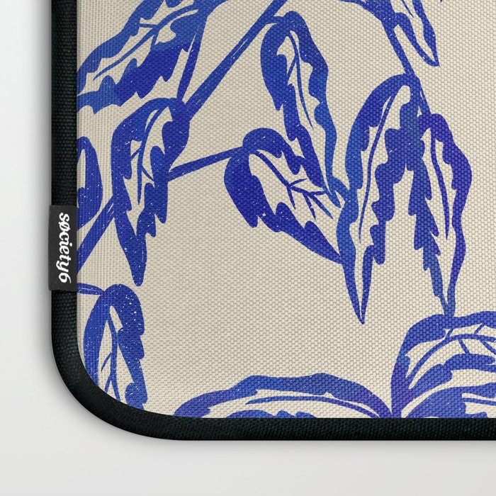 Minimal Blue Plant Laptop Sleeve Gallery Image 3