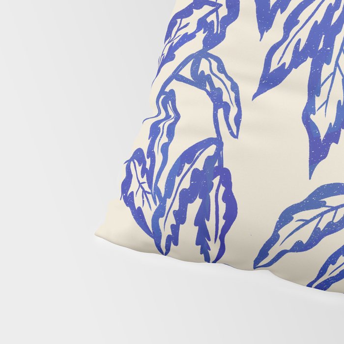 Minimal Blue Plant Pillow Sham Gallery Image 4