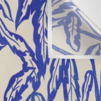 Minimal Blue Plant Wall Tapestry Gallery Image 3