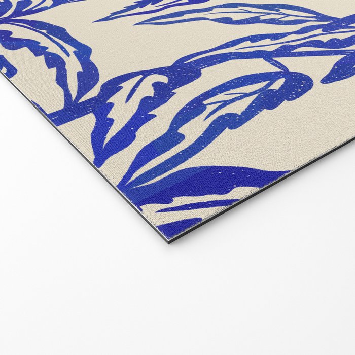 Minimal Blue Plant Welcome Mat Gallery Image 2