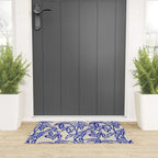 Minimal Blue Plant Welcome Mat Gallery Image 3