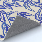 Minimal Blue Plant Rug Gallery Image 4