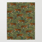 Tigers - forest and fern Poster Gallery Image 4