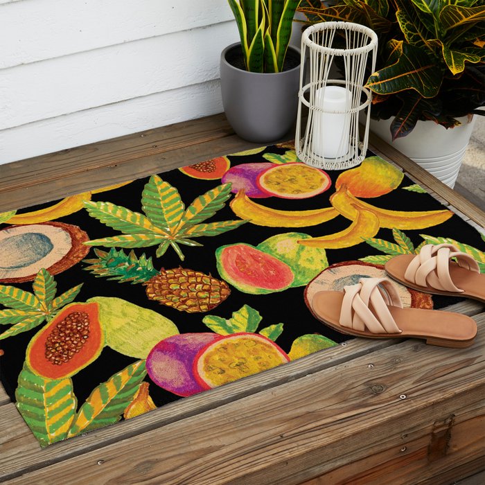 Tropical Cannabis Fruit Outdoor Rug Gallery Image 2