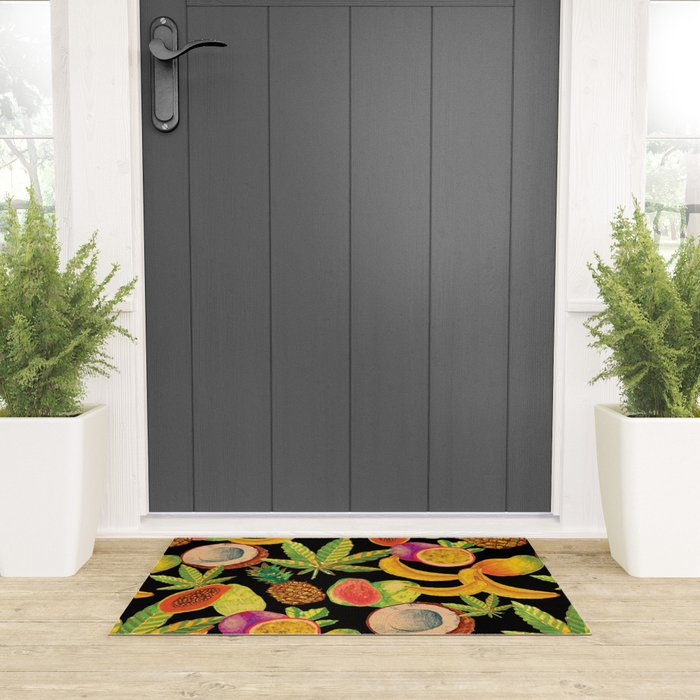 Tropical Cannabis Fruit Welcome Mat Gallery Image 3