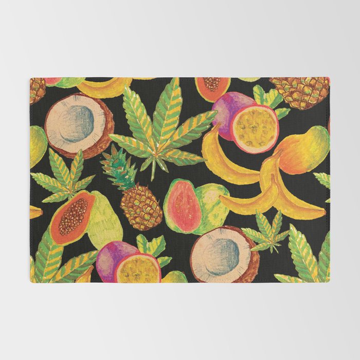 Tropical Cannabis Fruit Rug Gallery Image 2