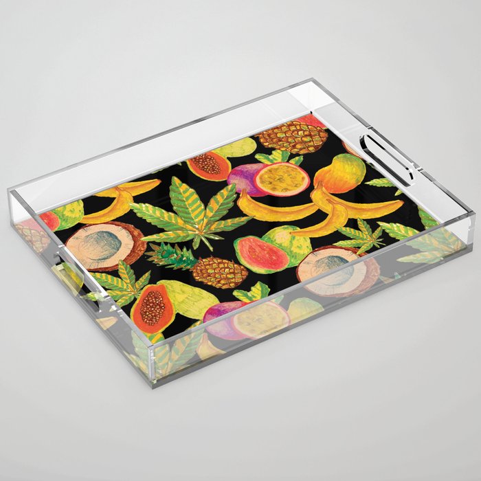 Tropical Cannabis Fruit Acrylic Tray Gallery Image 1