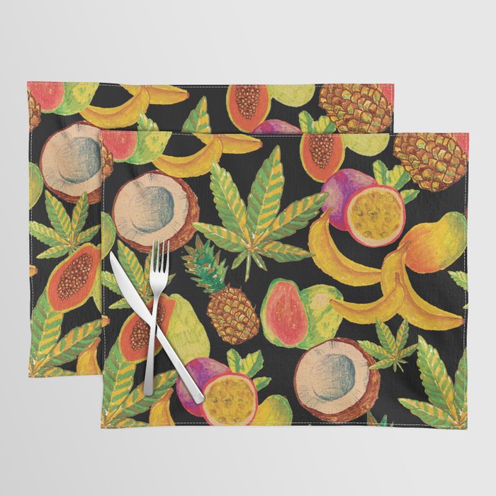Tropical Cannabis Fruit Placemat Gallery Image 1