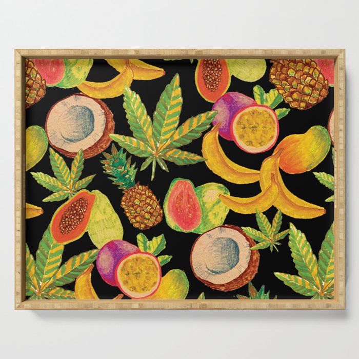 Tropical Cannabis Fruit Serving Tray Gallery Image 1