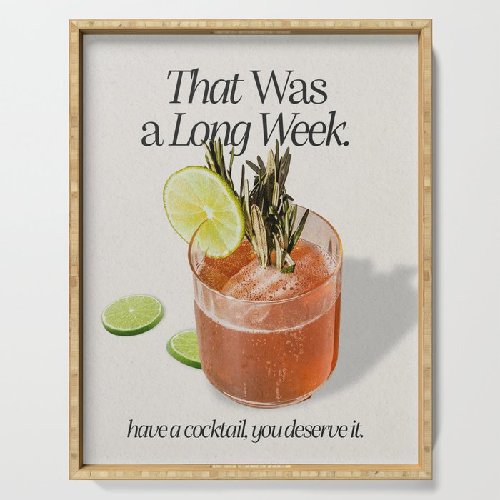 You Deserve a Cocktail Serving Tray Gallery Image 1