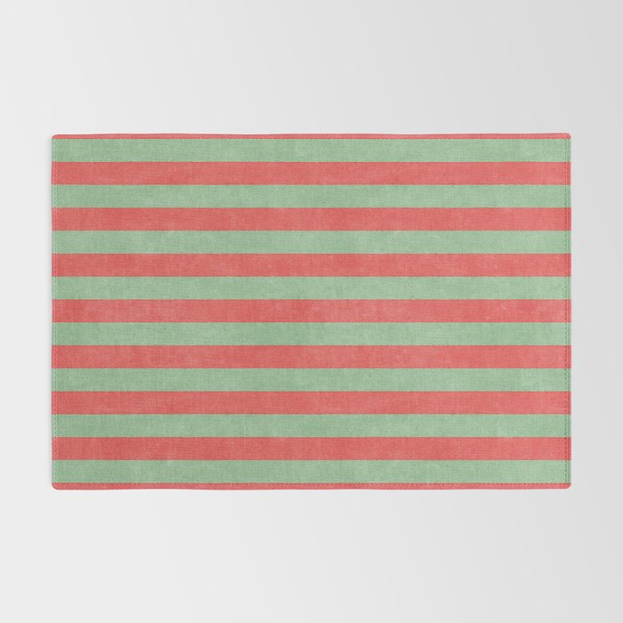 STRIPES - 005 - red and green Rug Gallery Image 2
