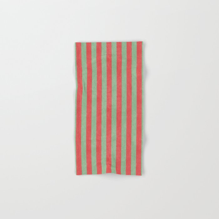 STRIPES - 005 - red and green Bath Towel Gallery Image 1